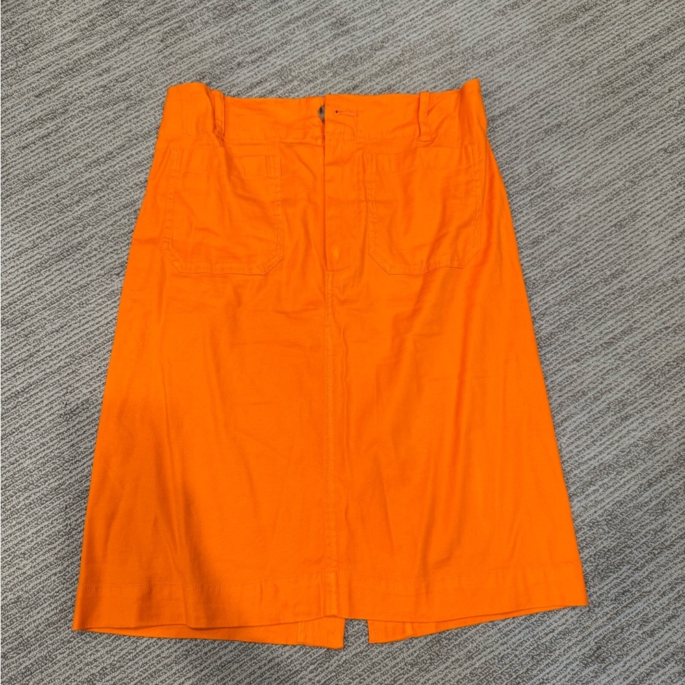 Anthropologie Orange A-Line Skirt